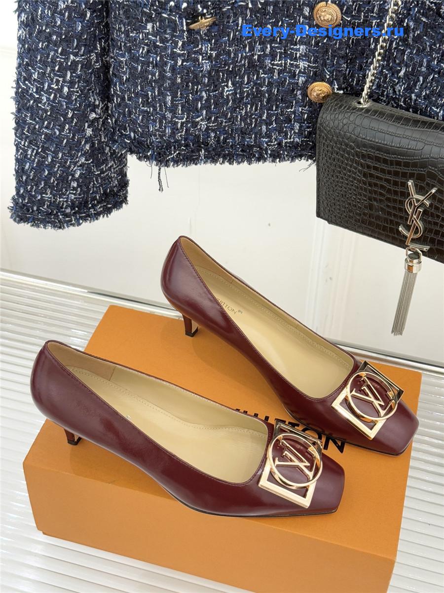 l0vis Vvtt0n burgundy patent leather heel pumps