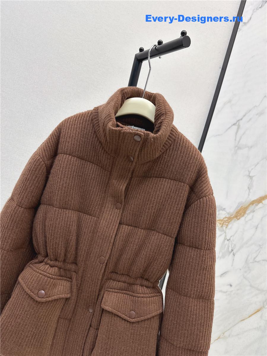 BC Stand-up Collar Brown Goose Down Jacket
