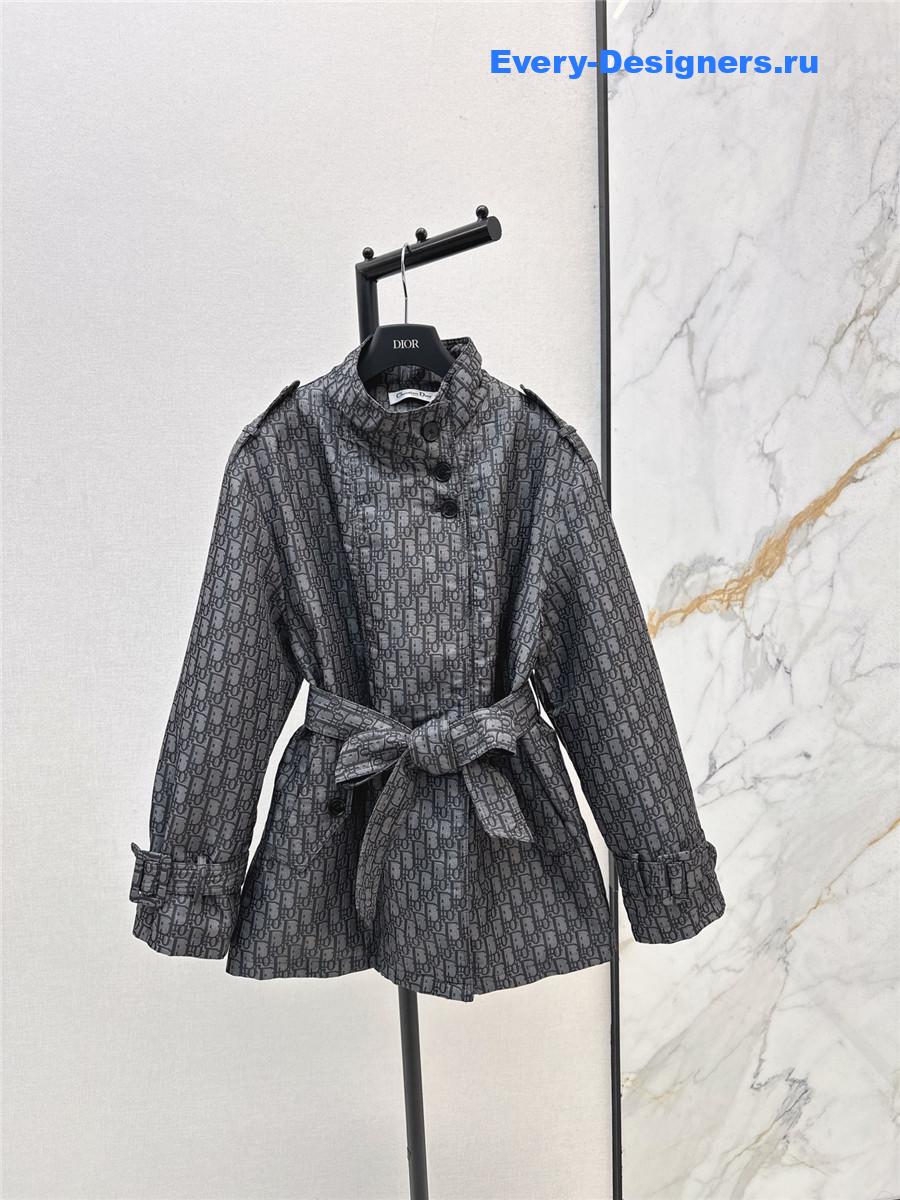 D10r cd stand-up collar monogram jacket