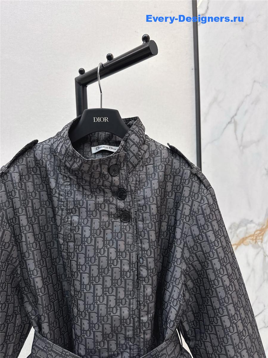D10r cd stand-up collar monogram jacket