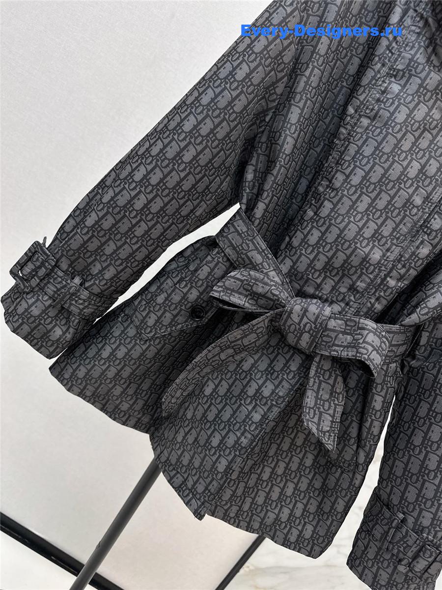 D10r cd stand-up collar monogram jacket