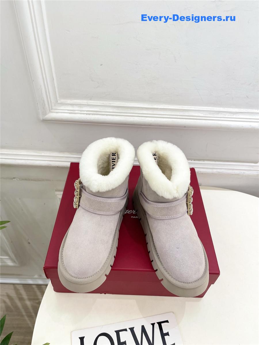 roger u1u1er viv’ winter fur d1am0nd button suede boots