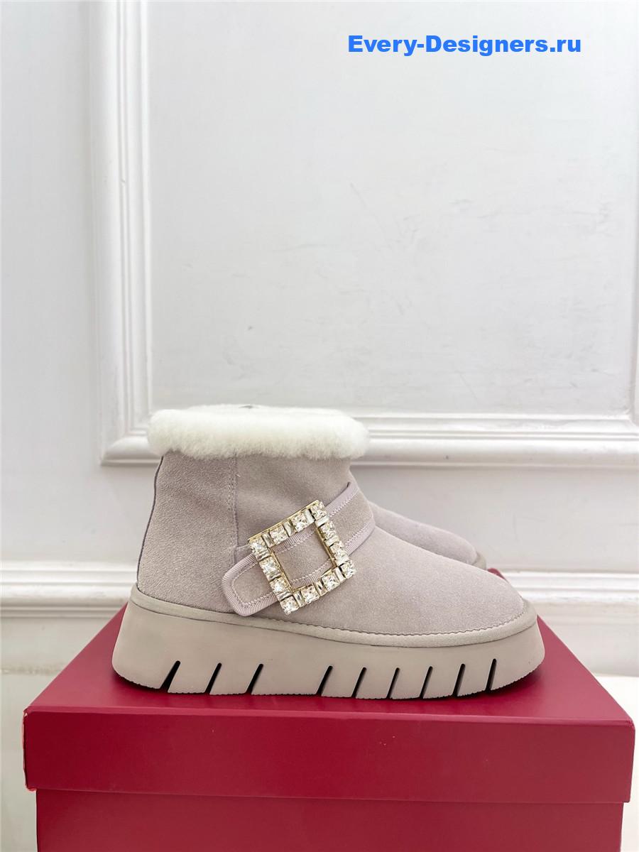 roger u1u1er viv’ winter fur d1am0nd button suede boots