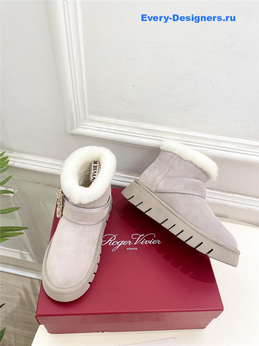 roger u1u1er viv’ winter fur d1am0nd button suede boots