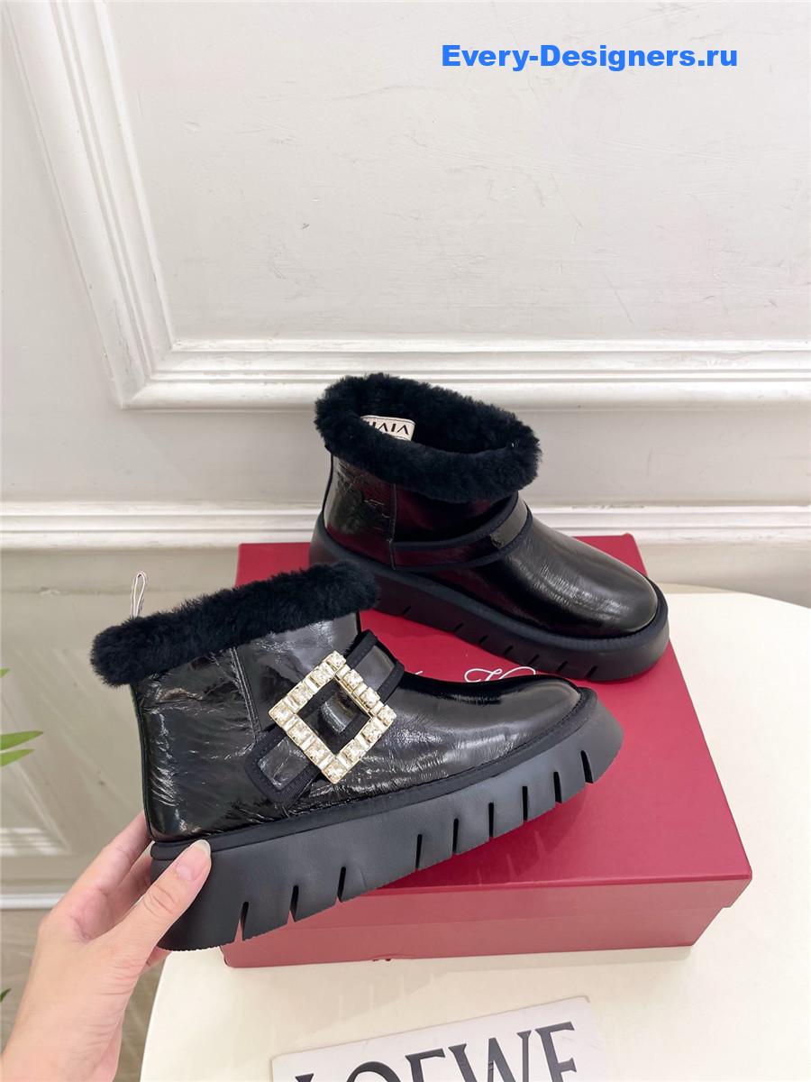 roger u1u1er viv’ winter shearling black leather boots