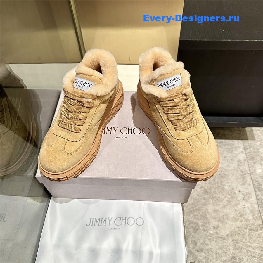 j1m*y ch00 brown D1am0nd maxi sneakers