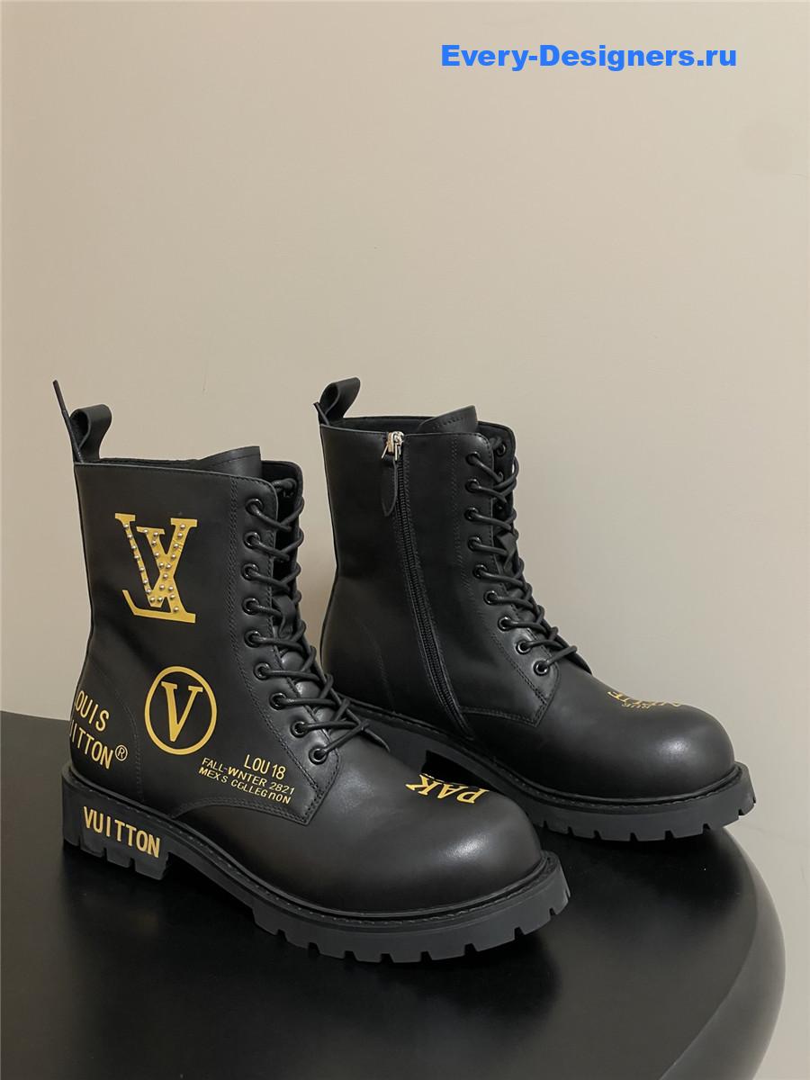 l0vis Vvtt0n black side zipper platform martin boots