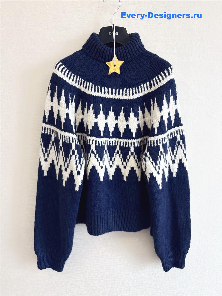 D10ralps navy turtleneck cashmere sweater