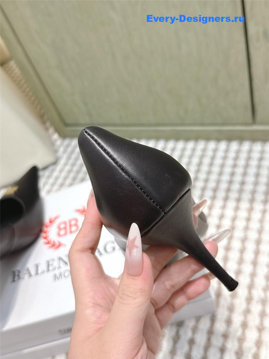 Ba1en*iaga black leather avenue editor 90 pumps