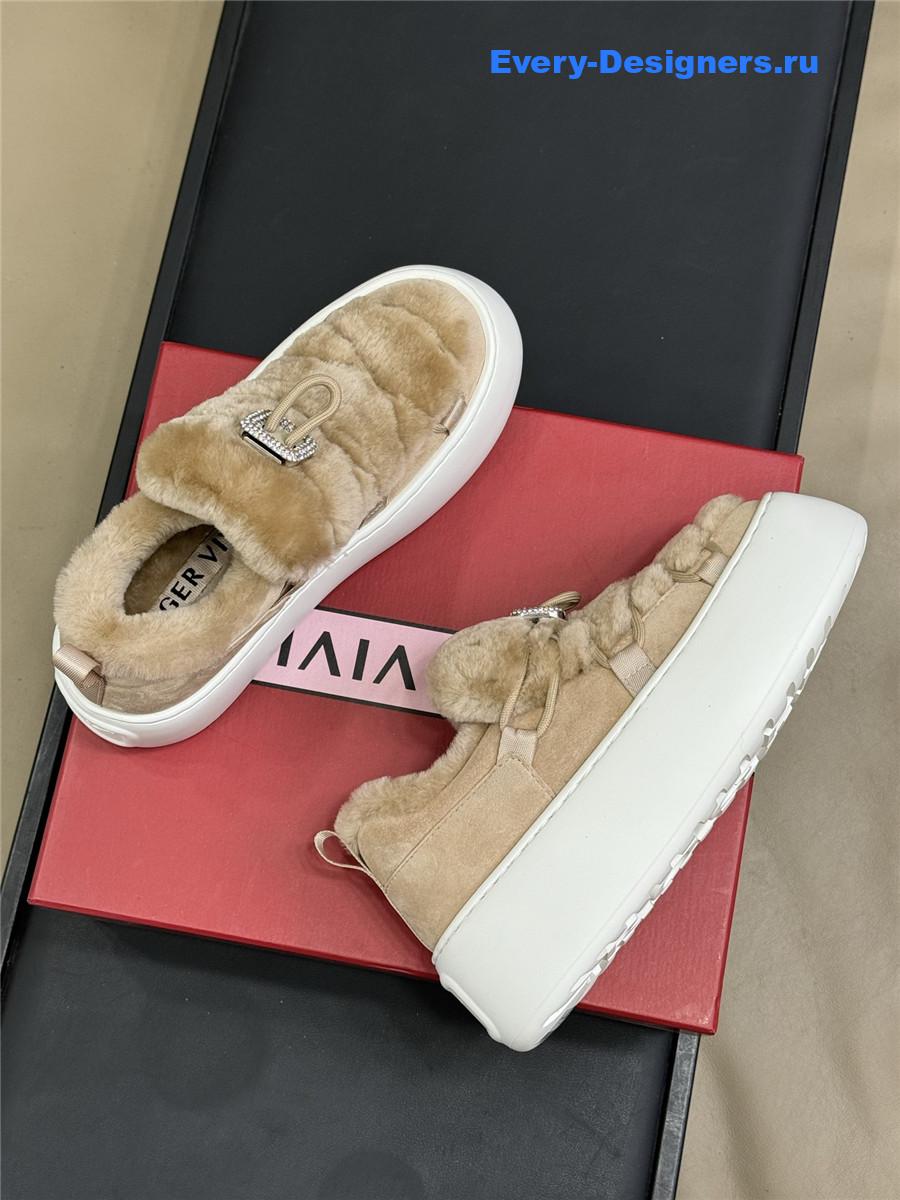 roger u1u1er brown shearling suede sneaker
