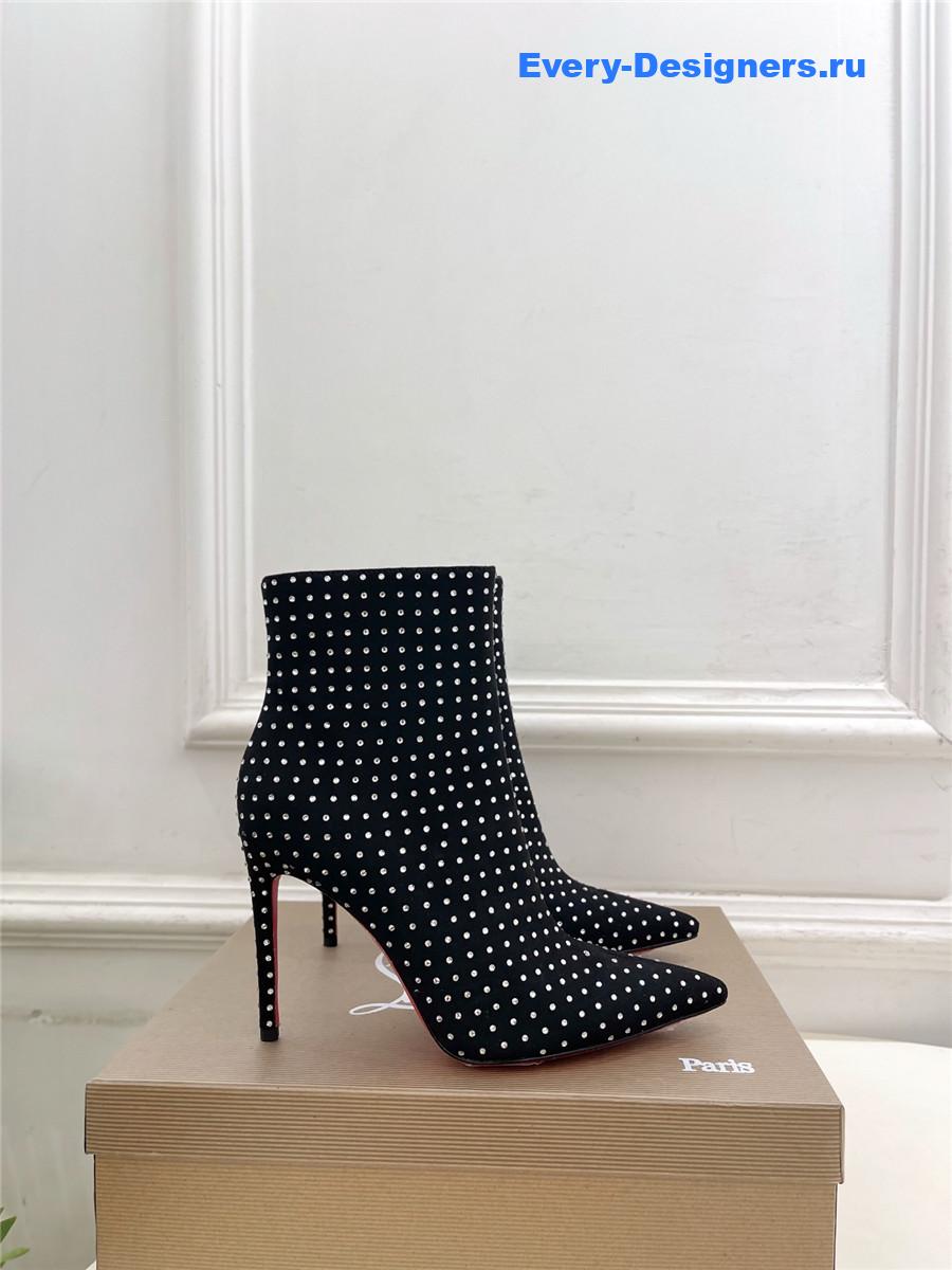 Chr1st1an louboutin so kate booty black suede ankle boots