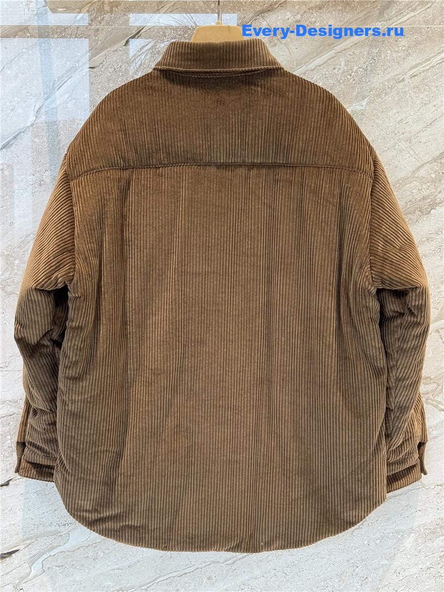 Miu Miu Camel Corduroy Down Jacket