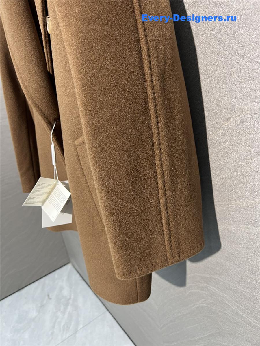 Max Mara Camel Rebus Double-Breasted Coat